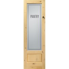 a wooden door with the words laundry on it's glass paneled door frame