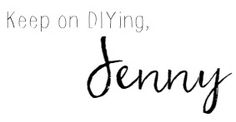 the words jenny written in cursive writing on a white background with black ink