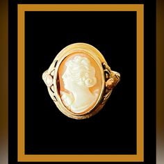 Vintage 10k Yellow Gold Cameo Ring Original Vintage Condition, Stamped 10k, Beautiful Cameo, Family Owned In My Procession Since 1970, Size 6.75cm. Cameo Ring, Ring Color, Jewelry Vintage, Womens Jewelry Rings, Vintage Gold, Vintage Ladies, Vintage Jewelry, Yellow Gold, Women Jewelry