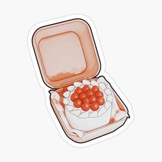 an open lunch box filled with food sticker