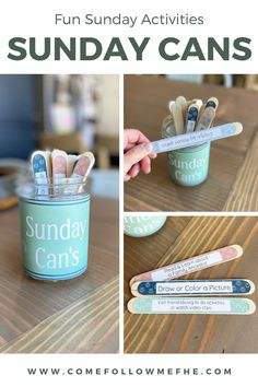 the sundry cans are organized and ready to be used as office supplies for kids