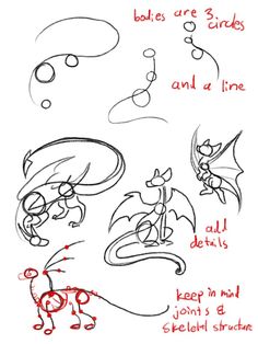 how to draw a dragon with pencils in stages 1 and 2, step by step