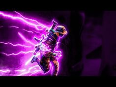 an image of a man in purple lightning