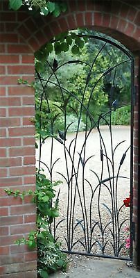 _Custom Wood Garden Gate Prices Wood Garden Gate, Garden Gate Design, Wood Garden, Wrought Iron Fences, Garden Mirrors, Wrought Iron Gates