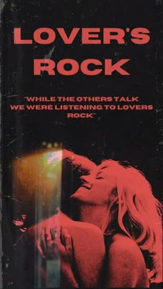 the poster for lover's rock, which features a woman in red and black