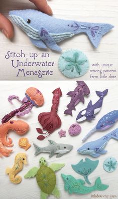 the book is about how to make felt sea animals