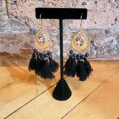 Brand New Black Fringe Frida Kahlo Earrings. Frida Kahlo Earrings, Black Fringe, Jewelry Earrings, Women Jewelry, Brand New, Women Shopping, Black, Color, Frida Kahlo