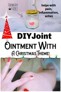 This DIY Joint ointment is fantastic for pain relief. It also works for all types of arthritis or muscle pain. All you need is these special essential oils to create a powerful cream. Plus, it has a special Christmas theme too! Get the post and the science on Chemistry Cachet Myrrh Oil, Middle School Science Experiments, Essential Oils For Pain, Canker Sore, Pain Relief Cream, Frankincense Oil, Unique Christmas Decorations, Natural Pain Relief, Pelvic Pain