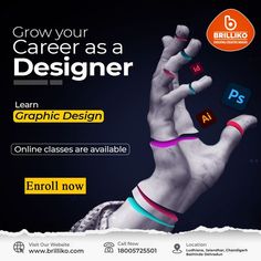 Discover how to unleash your creative with the Graphic Designing Course at Brilliko Institute of Multimedia, where creativity and imagination combine! 🎨✨ #InnovativeDesign #BrillikoInstitute
.
.
💻Brilliko Institute of Multimedia
☎Contact us at 18005725501
��📍Location: second Floor, SCO 34, Sector 32, Chandigarh Rd, near Anytime Fitness, Sector 32A, Ludhiana, Punjab 141010
💌 info@brilliko.com
🌐 www.brilliko.com
.
.
#brillikomultimedia #graphicdesigncourse #creativityunleashed #designskills Job Poster, Photoshop Course, Class Poster, Graphic Designer Job, Desain Editorial, Graphic Design Course, Graphic Design Flyer