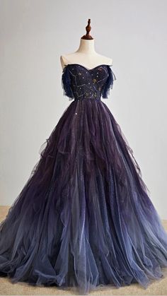 Mode Purple, Purple Evening Dress, Formal Prom Dresses Long, Purple Gradient, Tulle Evening Dress, Purple Prom Dress, Sweetheart Prom Dress