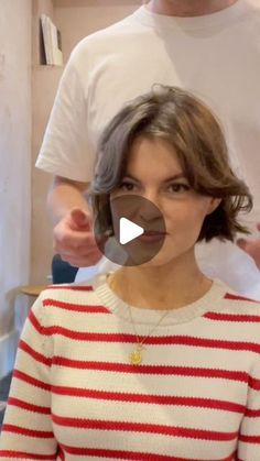 The Hair Bros on Instagram: "The Cropped Bob.   One of our favourite hair-cuts at 123 over the last few months even more so as we finally head in to spring. ☀️ It�’s probably the shortest a Bob can go.  It is so versatile due to the softness throughout the cut. No set parting necessary!  Let us know what you think, we absolutely love it!   #thehairbros #croppedbob #haircut #fy #fyp #viral #haircut #hairtransformation #hairspo" No Styling Haircut Short, Short Bob With Curtain Bangs Thick Hair, Straight Edge Bob Haircut, Short Bob Haircuts With Side Bangs, Short Bob For Round Face Shape, Styling A Bob Haircut Tutorial, Short Chopped Haircut, French Bob Thinning Hair