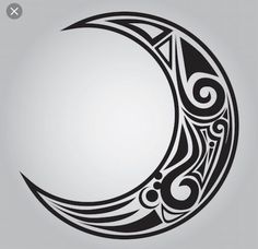 a crescent with an intricate design on it