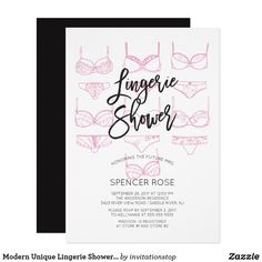 Modern Unique Lingerie Shower Invitation Dirty Bachelorette Party, Pink Bras, Awesome Bachelorette Party, Bachelorette Party Games