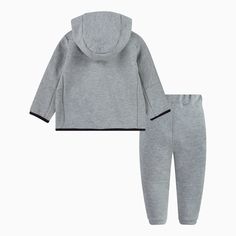 The Nike Sportswear Tech Fleece Set is made with soft, lightweight fleece fabric to help keep little ones warm when temperatures drop. Benefits Nike Tech Fleece fabric offers the ultimate in lightweight warmth. Binding along the cuffs and hem creates a clean, stay-put look. Product Details: Full-length zipper Front pockets on hoodie and pants Material: 67% cotton/33% polyester Machine Color: Dark Grey Heather Style: 66H052-042 Nike Tech Fleece Baby Boy, Baby Clothes Nike Tech, Nike Tech Fleece Drip Kids, Baby Nike Tech Fleece, Nike Tech Fleece Blanc Gris Noir, Nike Tech Flecce, Nike Tech Toddler, Nike Tech Fleece Junior, Grey Tech Fleece Pants