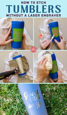 the instructions for how to use tumblers without laser engraving on them are easy and fun