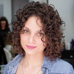 Brown Curly Bob