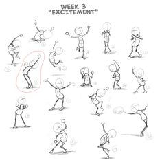 an animation character's poses and expressions