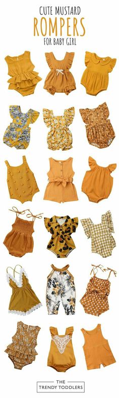 Mustard Outfits, Types Of Clothes, Baby Dress Design, Baby Clothes Patterns, Dresses Kids Girl