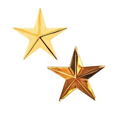 two gold stars on a white background