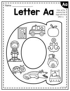 the letter o is for coloring pages with pictures and words to color on it's page