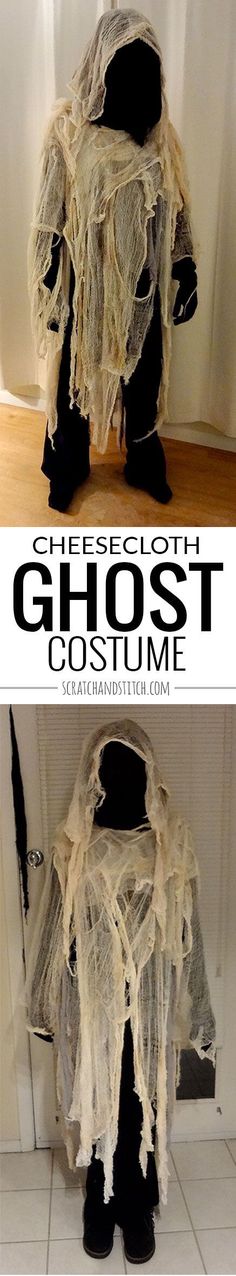 two pictures with the words ghost costume on them and an image of a stuffed animal