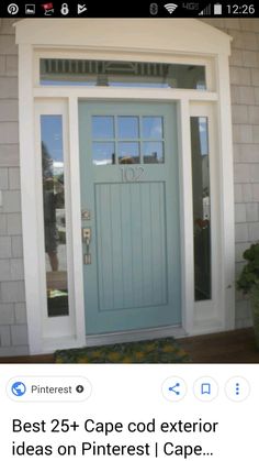 a blue front door with the number ten on it