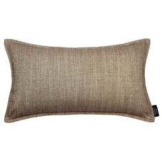 a grey pillow on a white background