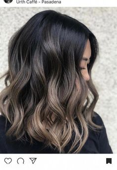 Ash Brown Hair With Highlights, Black Hair Balayage, Short Dark Hair, Hair With Highlights, Hair Color Light Brown, Brunette Balayage Hair