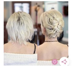 Short Updo, Wedding Hairdos, Short Hair Back, Updo Tutorial, Short Hair Bun, Curling Irons, Updo Styles