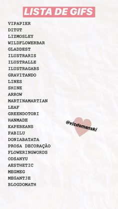 a list of items that are in spanish on a piece of paper with the words lista de gifts