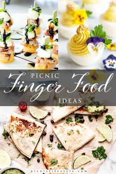 pining finger food ideas with text overlay