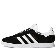 adidas Gazelle 'Black' BB5476 - KICKS CREW Adidas Gazelle Bold Black Outfit, Black Adidas Gazelle, Black And White Gazelle, Adidas Gazelle Black Leather, Adidas Gazelle Black, Adidas Black Non-slip Sneakers, Black Png, Adidas Gazelle, Adidas