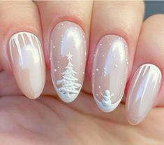 Holiday Autumn Nails, Winter Nails2024, Biab Nails Winter, Biab Christmas, Winter Biab Nails, Christmas Nails 2024 Trends, Snowman Nails, December Nails, London Nails