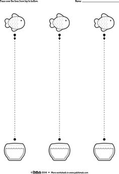 four fish hanging from the same line in front of each other, with one being attached to