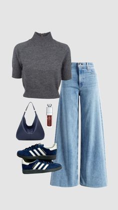 Sky Blue Jeans Outfit, Blue Jeans Outfit, Modest Fashion Outfits, Jeans Outfit, Fashion Design Clothes, Inspiration Mode, Casual Style Outfits, Looks Style