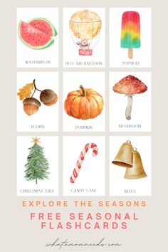 watermelon, christmas tree, ice cream, candy cane, pine cone and more