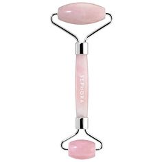 What it is: Dual-ended, natural rose quartz facial massage tool. Large and small ends for versatility. Soothe, cool, reduce puffiness on face and body.Handle Length: 3.15" Total Length: 5.47"Skincare Concerns: Fine Lines and Wrinkles, PuffinessWhat Else You Need to Know: Rose Quartz is known to have skin nourishing properties. Use the Facial Roller regularly to massage your face and body to cool, soothe and help reduce puffiness. Natural rose quartz stone colors vary in this unique product known Dream Skincare, Rose Quartz Facial Roller, Facial Massage Tool, Face Tools, Sephora Skin Care, Sephora Beauty, Jade Roller, Face Roller, Facial Roller