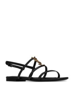 Saint Laurent Cassandra Sandals Black Sandals, Smooth Leather, Leather Shoes, Shoes Sandals, Saint Laurent, In Store, Pick Up, Buy Online, Sandals