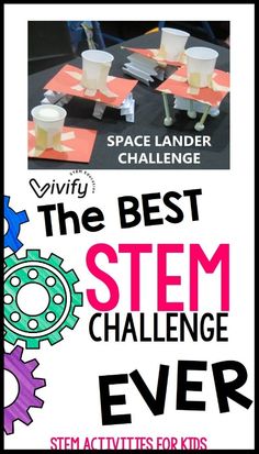 Group Stem Challenges, New Year Stem Activities For Kids, Space Lander Stem Challenge, Space Stem Activities Elementary, Space Stem Activities For Kids, Stem Activities For Middle School, Middle School Crafts