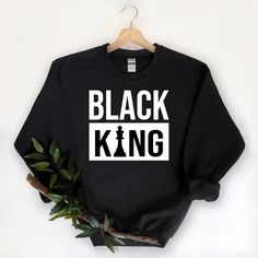 Top quality products Black King T-shirts for you! Make your difference with our most impressive designs Custom King Tee. We prepare Chess Player Shirt in the color and pattern you want, suitable for your size, and deliver them to you as soon as possible. Look different from other people and make people fear Cute Black King Shirt. The quality of our products is suitable for presses. It will not harm your Custom Shirts in any way. Welcome fall and winter with our special design models Chess Design Chess Design, Chess Gifts, Friends Sweatshirt, King Shirt, Special Gifts For Her, King Tshirt, Black King, Welcome Fall, Special Design