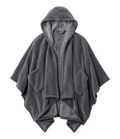 Wrap up in extra comfy, cozy bliss: our warm, plush wearable throw features cozy chenille on one side and super soft sherpa fleece on the other. One size fits all. 100% polyester plush knit. Machine wash and dry. Great for wearing at home, on the deck, in the RV and more - also makes a great gift. Two pockets to keep hands warm or store phone. The warmth of a throw and the comfort of a hooded wrap, all in one. Hooded style helps keep neck warm. Imported. | Cozy Chenille Wearable Throw, Polyester Moisture-wicking Fleece Hooded Hoodie, Snuggle Blanket Hoodie, Wearable Blanket Hoodie, Ultra Soft & Cozy Blanket Sweatshirt, Soft-washed Cotton Hooded Sweatshirt, Bedroom Blanket, Grey Throw, Hoodie Blanket, Kids Outerwear