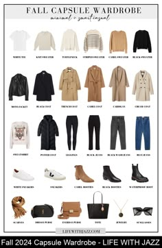 Fall 2024 Capsule Wardrobe - LIFE WITH JAZZ Jazz Style Fashion, Autumn Capsule Wardrobe 2023, Fall 2022 Capsule Wardrobe, 2022 Capsule Wardrobe, Life With Jazz, Autumn Capsule Wardrobe, Fall Winter Capsule Wardrobe, Capsule Wardrobe Women, Classic Capsule Wardrobe