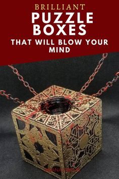 a box that has been made to look like a cube with the words brilliant puzzle boxes that will blow your mind