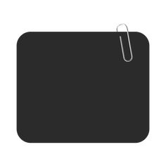 a black mouse pad with a clip on it