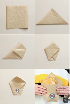 how to make origami envelopes out of paper - step by step instructions