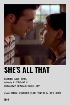 the movie poster for she's all that