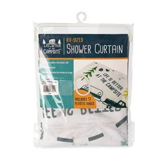 The Camco Life is Better at the Campsite RV-Sized Shower Curtain adds style and privacy to your shower. This 100% polyester shower curtain measures 68"H x 54"W and is sized to fit most RV showers. It includes 12 plastic rings for easy hanging. The top of the curtain has 12 reinforced, stainless steel grommets for attaching to the shower curtain rings. Features a unique map design over a white background that's ideal for travelers and adventure seekers. The curtain is machine washable.• Adds style and privacy to your RV shower• Includes plastic rings for easy hanging• 12 reinforced, stainless steel grommets for attaching to the shower curtain rings• Unique map design is ideal for travelers and adventure seekers• Made of 100% polyester• Machine washable• Measures 68"H x 54"W 12 reinforced, s Plastic Rings, Shower Curtain Sizes, Unique Maps, Plastic Ring, Curtain Rings, Rings Unique, Shower Curtain Rings, Map Design, The Curtain