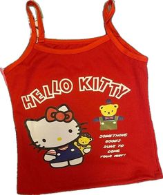 Red Ribbed Hello Kitty Tank Top Hello Kitty Tank Top, Cat Tanks, Best Relationship, Hello Kitty, Kitty, Tank Top, My Style, Tank Tops, Red