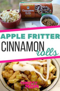 apple fritter cinnamon rolls are an easy and delicious treat for the whole family