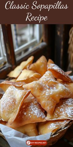 some kind of food that is in a basket with the words classic soappellas recipe